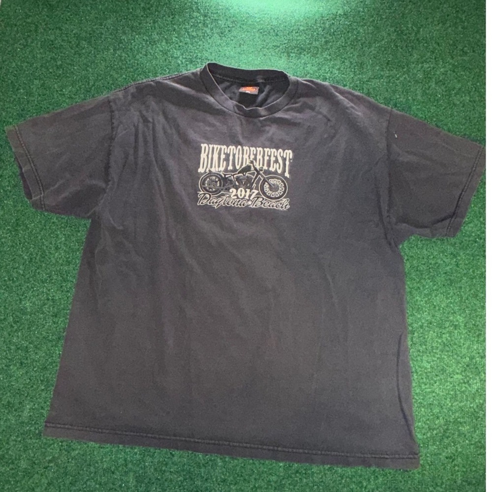 Hot Leathers Biketoberfest 2017 Daytona Beach T-Shirt Mens 2XL Black Graphic Tee